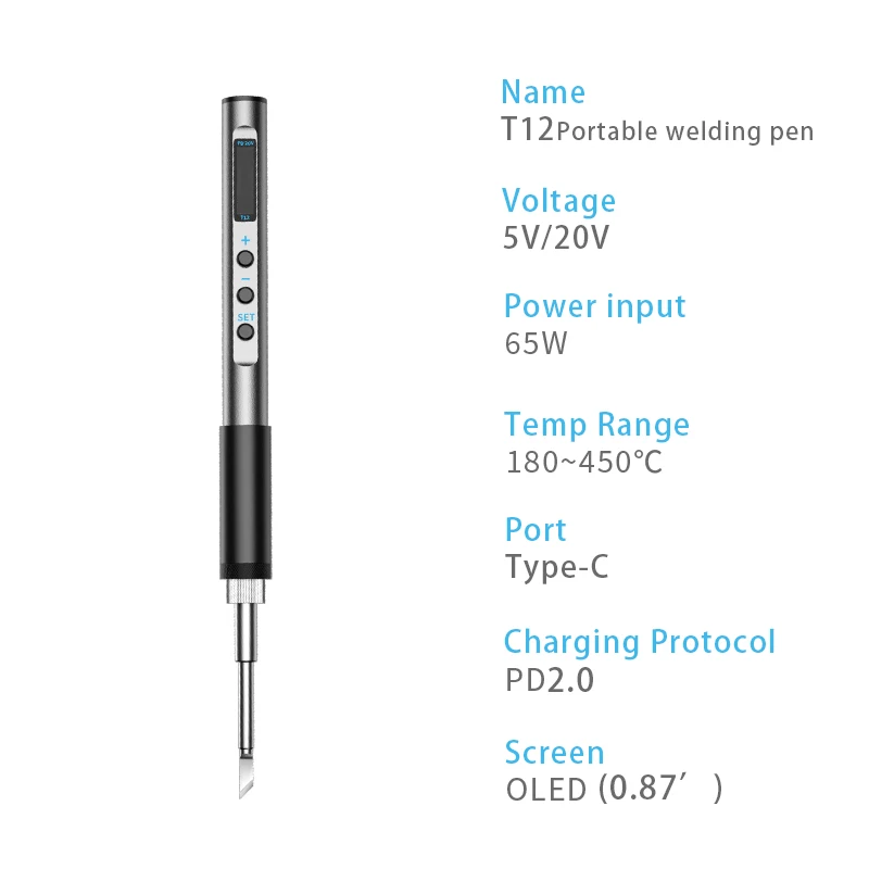 แบบพกพา T12 ไฟฟ้า PD 65W DC 72W CNC โลหะอุณหภูมิปรับบัดกรีเชื่อมสถานี Fast เครื่องทําความร้อน