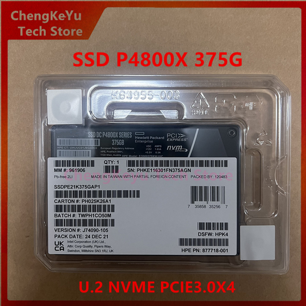 New&original SSD P4800X 375G 1.5T 750G U.2 For Intel OPTANE NVME PCIE3.0 enterprise grade ultra high durability stable SSD