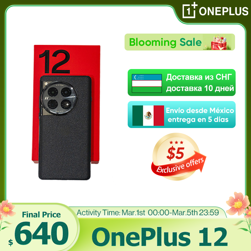 Oneplus 12グローバルウエディング、snapdragon 8 gen 3、6.82 "amoledディスプレイ画面、50mp、5400mahバッテリー、100w Supervooc、新品、オリジナル2023