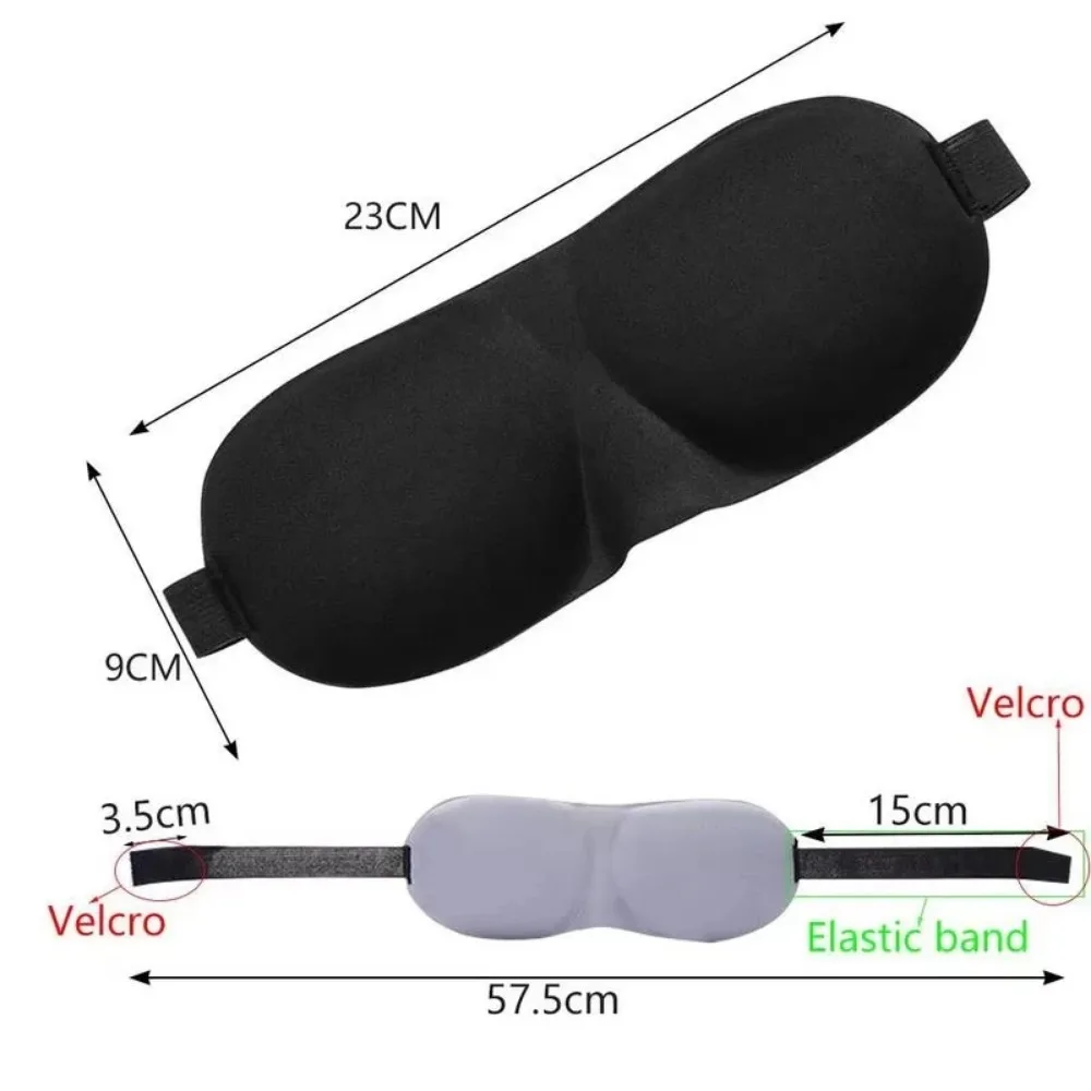 Máscara de sono 3D para dormir lateral, máscara de olho com bloqueio de luz com faixa elástica alta acolchoada macia, venda para cochilo de viagem para homens e mulheres