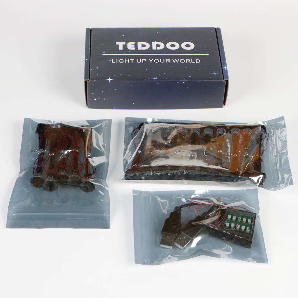 15 個の都市街路灯 LED (10 in 1 USB 電源) ビルディングブロックランプ MOC レンガ DIY 2039 11062 と互換性あり