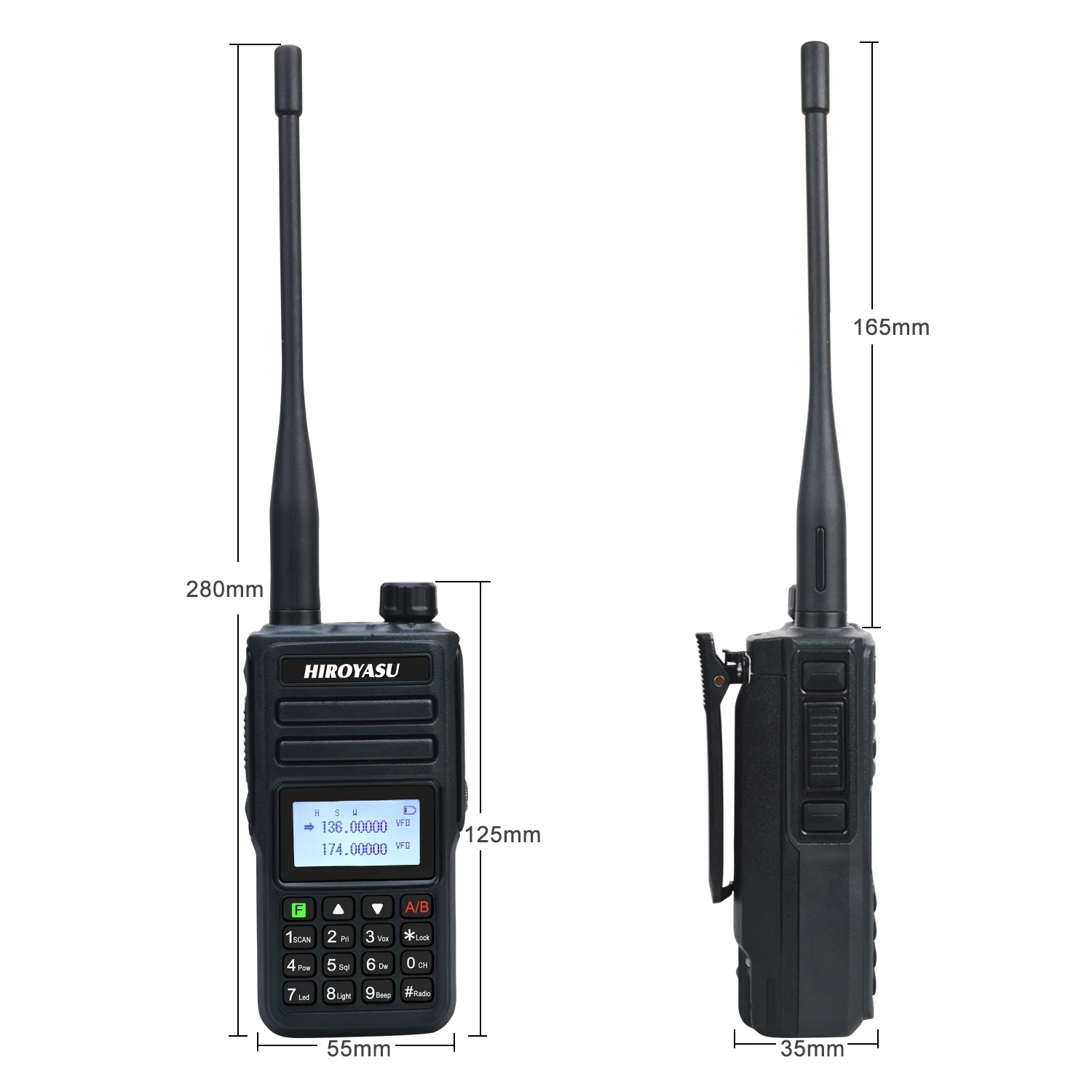 HIROYASU 10W Walkie Talkie TH-UV99 UHF VHF Dual Band  Dual Watch IP68 Waterproof Wireless Frequency Copy FM Ham Radio
