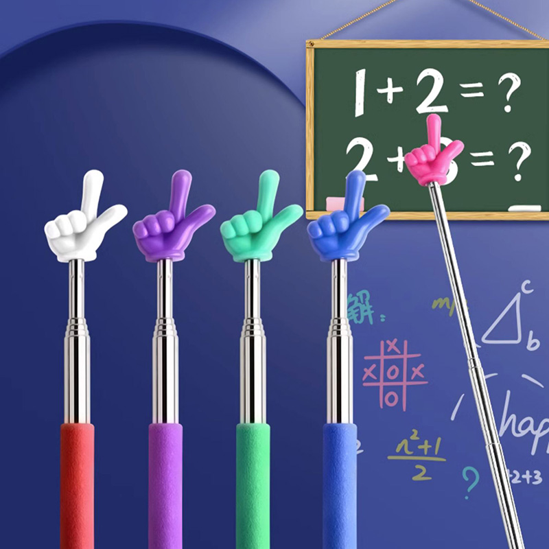 Telescopische Leraar Pointer Stick Vingerlezen Gids Stick Whiteboard Pointer voor Student Klaslokaal Voorschoolse Leermiddelen