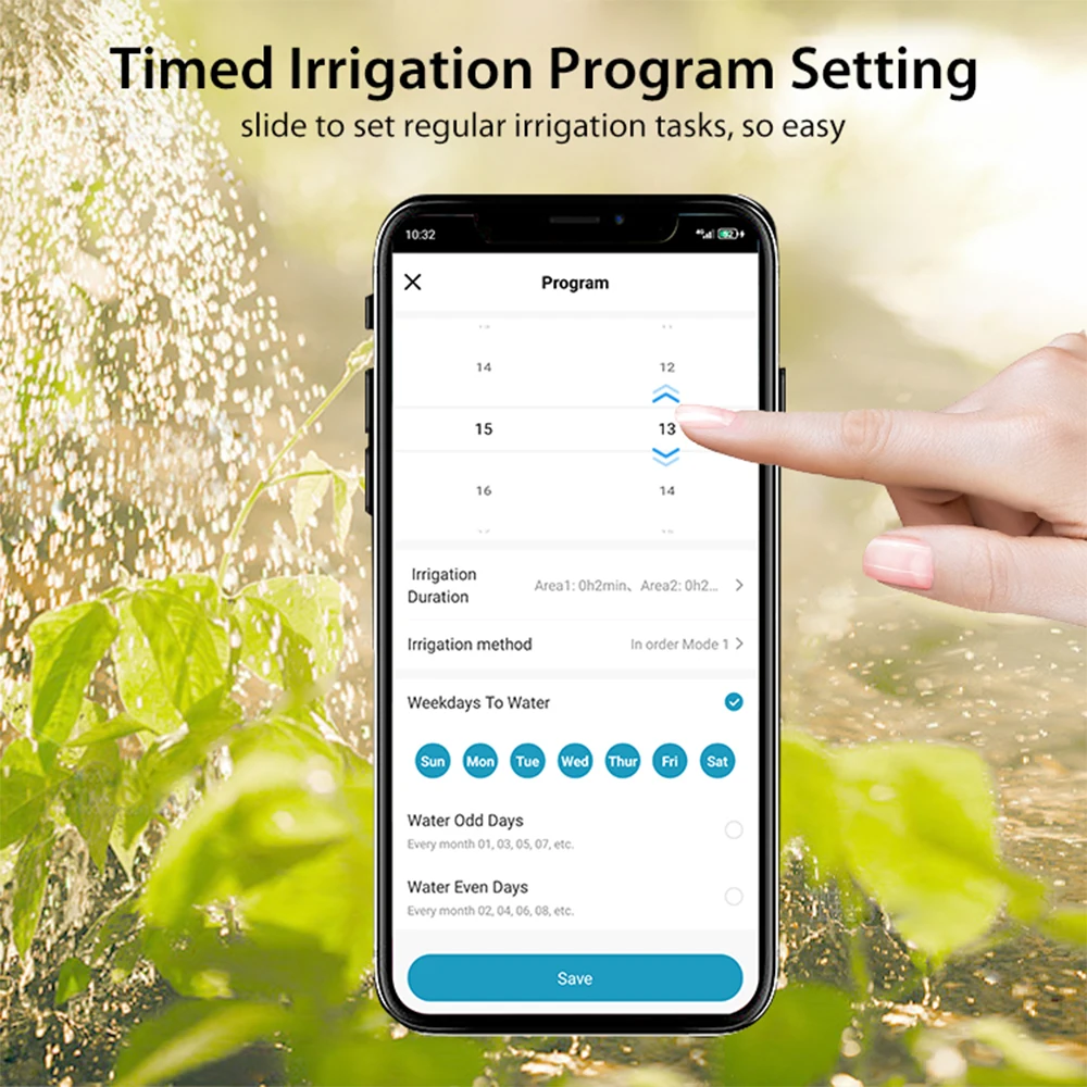 Controlador inteligente de aspersores con WIFI, sistema de riego automático con temporizador de agua para jardín, Tuya, Alexa y Google, 2,4G, 5G, 16 zonas