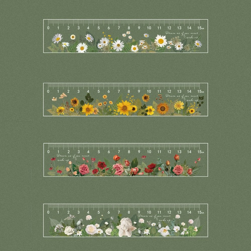 Линейка прямая прозрачная акриловая, 15 см