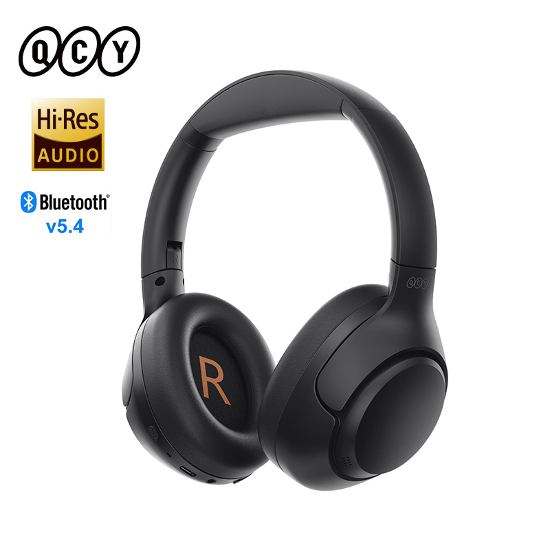 QCY H3 ANC Kabellose Kopfhörer Bluetooth 5.4 Hi-Res Audio Over Ear Headset 43 dB Hybrid-Ohrhörer mit aktiver Geräuschunterdrückung 60 Stunden