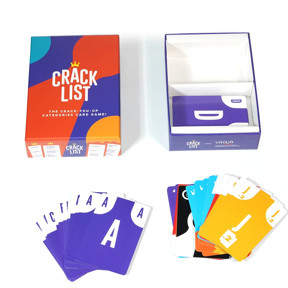 เกมไพ่ Crack List เกมปริศนา - นําการ์ดแสนสนุกให้กับครอบครัว เพื่อน และวัยรุ่น