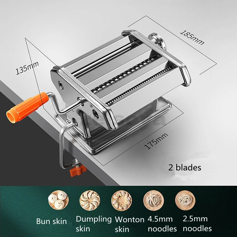 Family noodle machine Small multi-functional dough press manual rolling mechanism automatic dumpling wonton skin machine