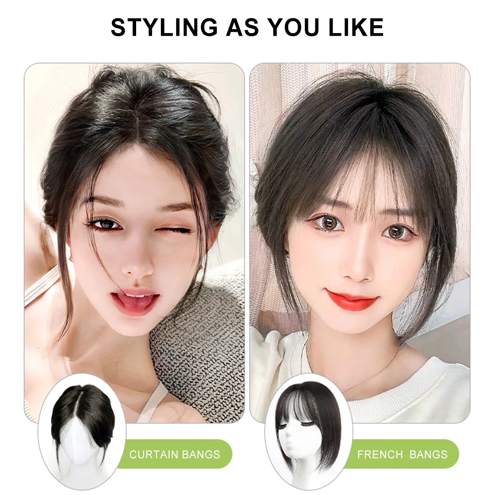 女性用クリップイントッパー、100% 人毛トッパー、シルクベース、ヘアピース