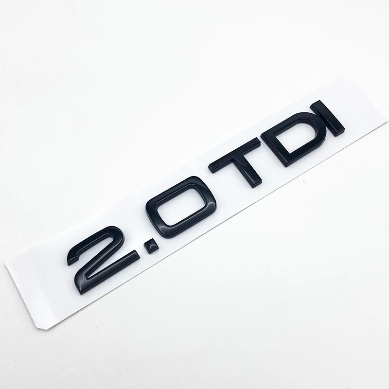 Pegatina para maletero de coche 3D ABS negro brillante 2,0 2,5 3,0 4,0 5.0TDI 30 35 40 45 50 55 TDI para Audi A1 A3 A4 A5 A6 A7 A8 Q2 Q3 Q5 Q7 TT