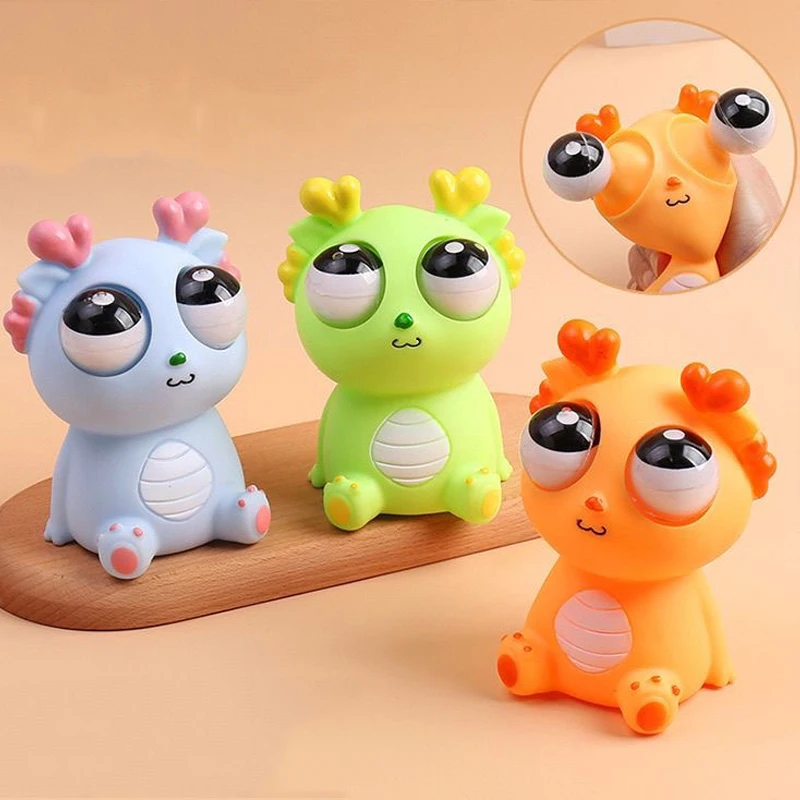 Creative Explosive Eye Dragon Dinosaur Decompression Toy Squeezing Joy Squeezing Staring Eye Funny Release Animal Sensory Toys