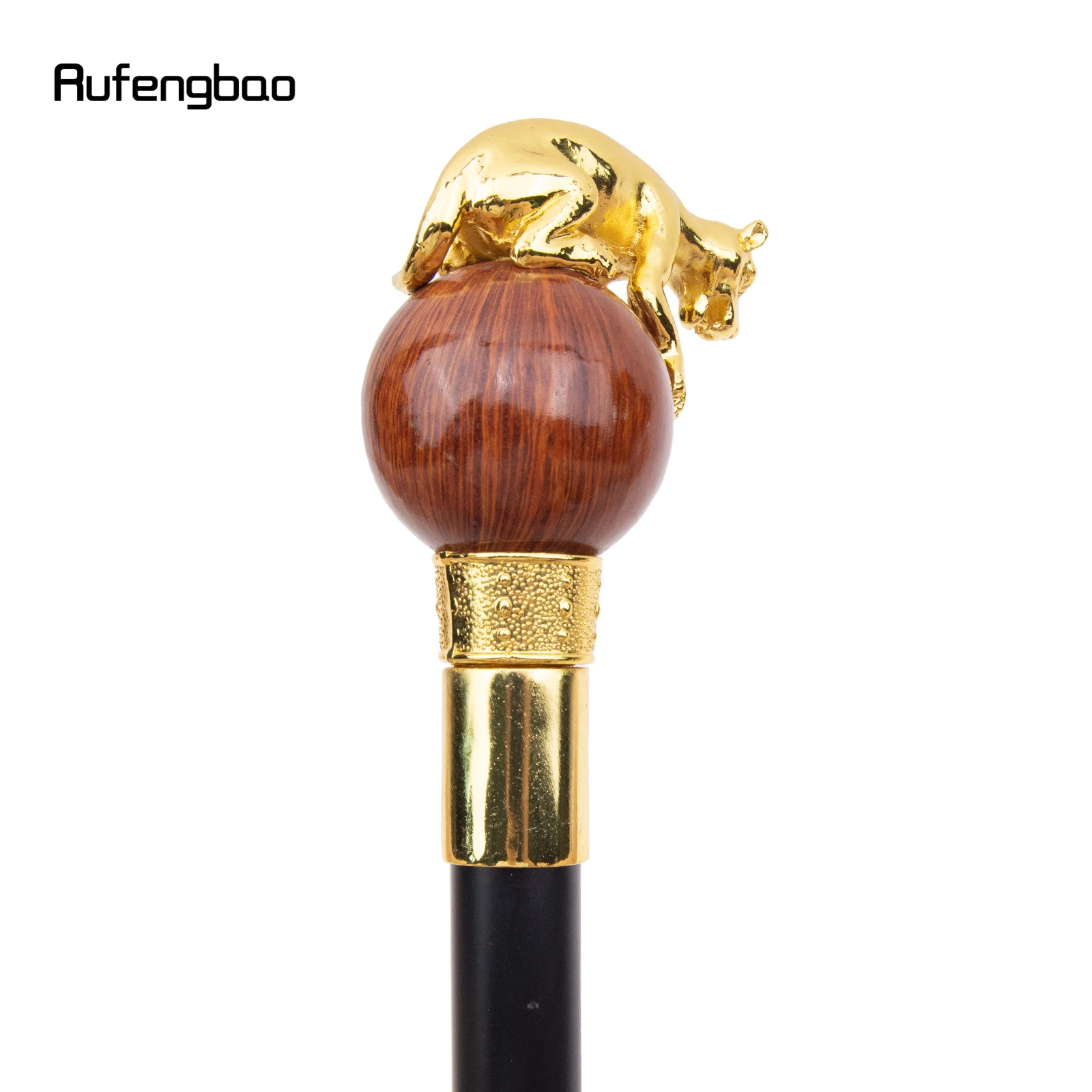 茶色の木製のヒョウの杖,木製のコスプレスティック,エレガントなクローザー,装飾的なファッション,94cm,紳士