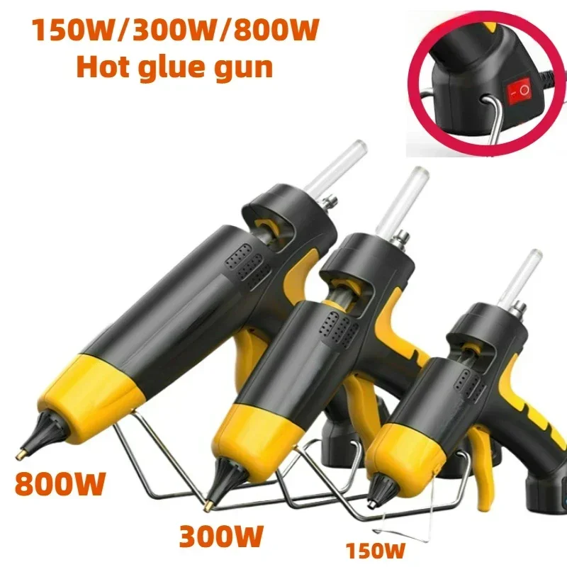 150W-800W Chuyên Nghiệp Súng Bắn Keo Có Thể Điều Chỉnh Nhiệt Độ 7Mm 11Mm Keo Dán DIY Dụng Cụ nhiệt Súng Bắn Keo Có Giá Đỡ