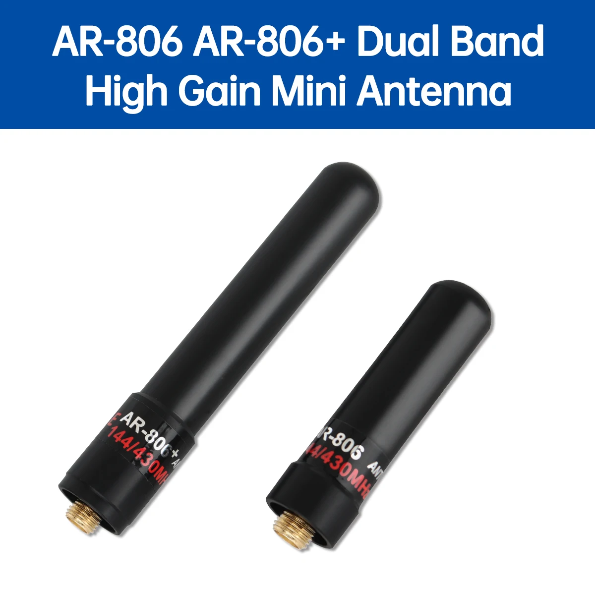 Abbree AR-806 + mini antena de banda dupla sma-fêmea vhf uhf 10w alto ganho para baofeng UV-5R BF-888S UV-21 pro 5rh quansheng UV-K5