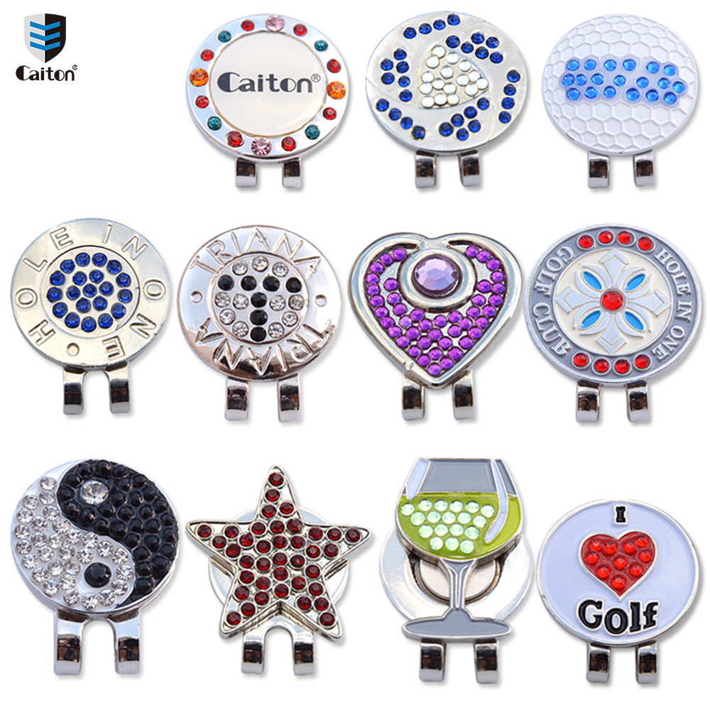 Caiton Golf Cap Clip, Crystal Series, kreatives Muster, Golfballmarker