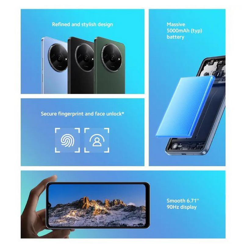 Xiaomi Redmi A3 Global Version Smartphone Mediatek Helio G36 6.71 Inch HD Screen Dual Camera 5000mah Battery 10w Fast Charge