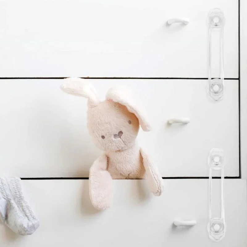 3/5 pçs multi-funcional bebê criança bloqueio de segurança gaveta geladeira locktransparente anti-abertura cinta macia bloqueio de segurança