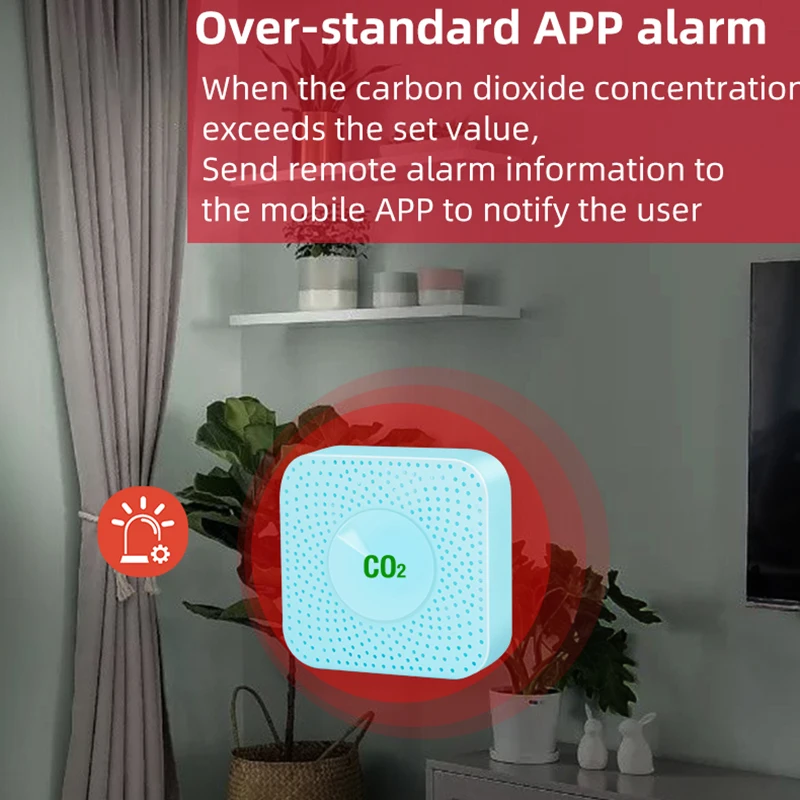 ZigBee Tuya CO2เซ็นเซอร์ NDIR ความแม่นยำสูงสมาร์ทโฮม Linked Co2เครื่องตรวจจับ Air Monitor ในครัวเรือน SmartLife APP