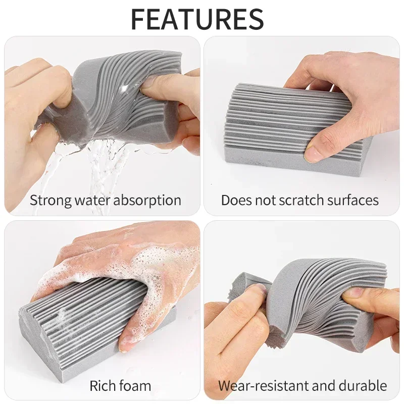 Éponge de nettoyage magique réutilisable pour la vaisselle, éponge de nettoyage de la poussière PVA pour voiture, multifonction, forte absorbante, réutilisable pour la maison