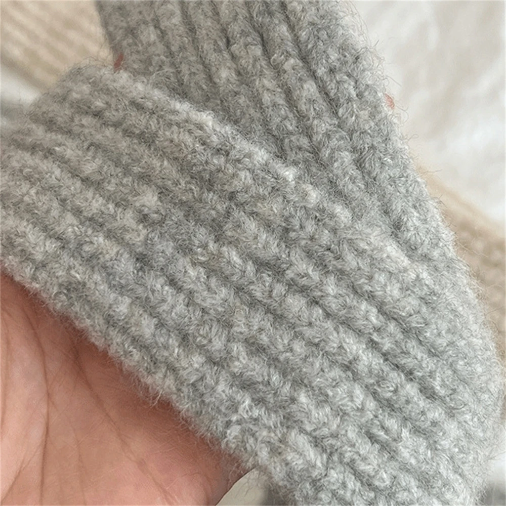 Nueva bufanda larga estrecha de Color sólido para mujer, versión coreana, bufandas de lana tejidas, bufanda de Mohair de Cachemira de imitación para mujer