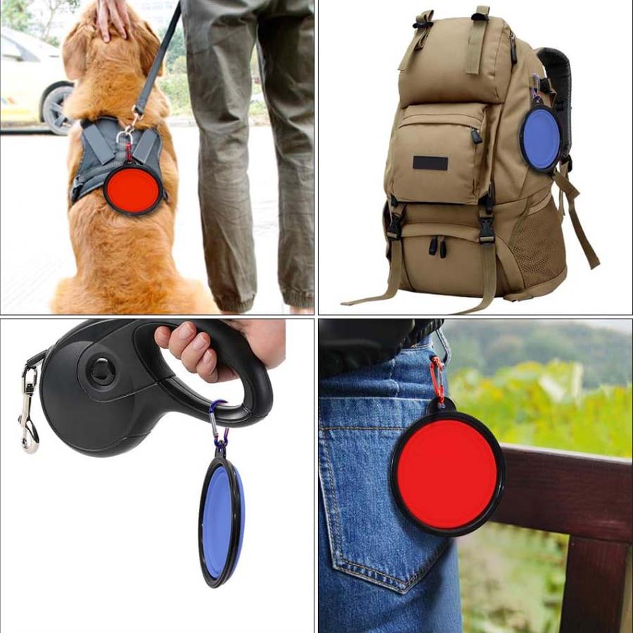 Cuenco de comida para perros portátil plegable, adecuado para agua potable al aire libre, suministros de viaje, cuenco de comida para perros, 1 ud.