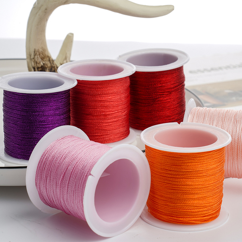 0.4mm 50m Nylon Gold Silver Thread Jewelry Cord Wire For DIY Bracelet Beading Making Needlework Material Craft Accessory Supply