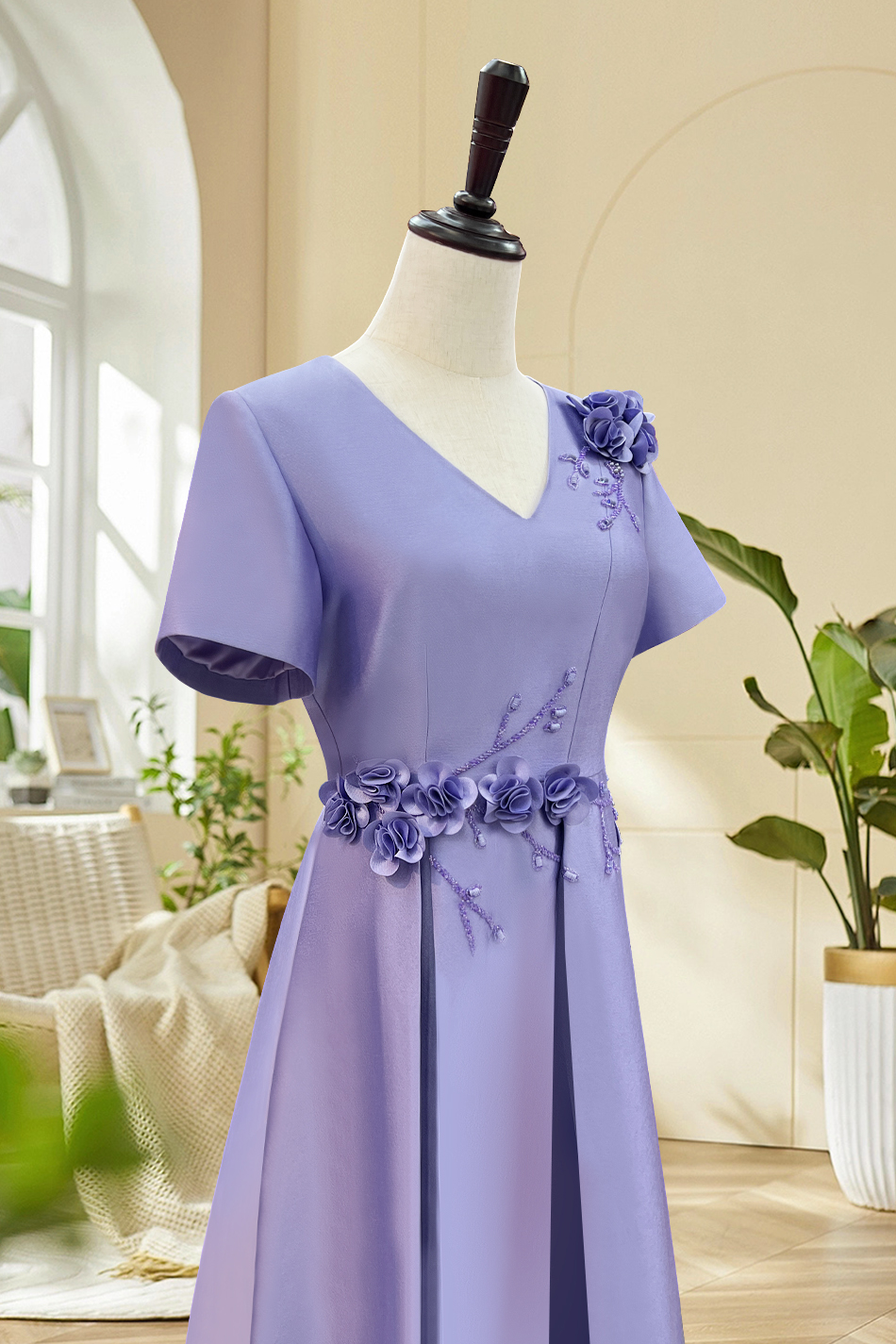 Vestido de fiesta de mujer con temperamento adelgazante