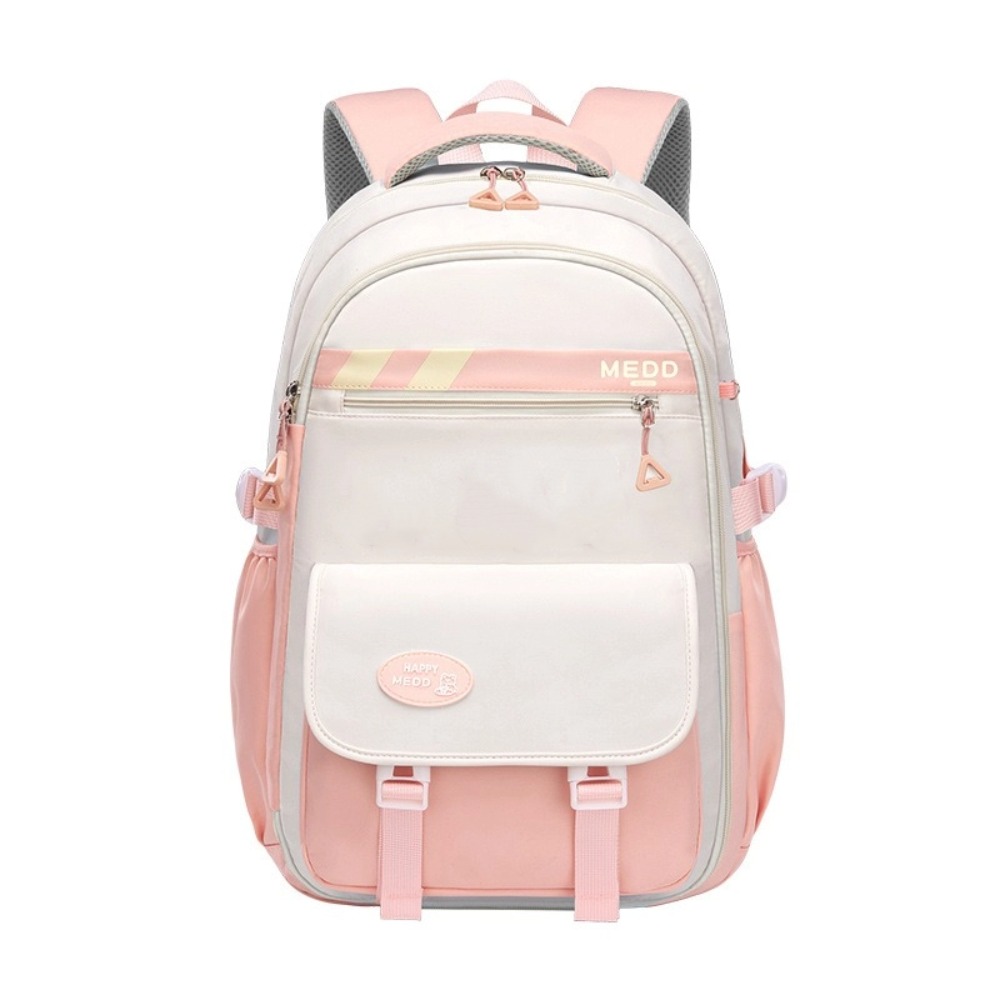 Large Capacity School Bag Waterproof Stress Relief Shoulder Backpack Lightweight Double Strap Bag Junior And High School Girls