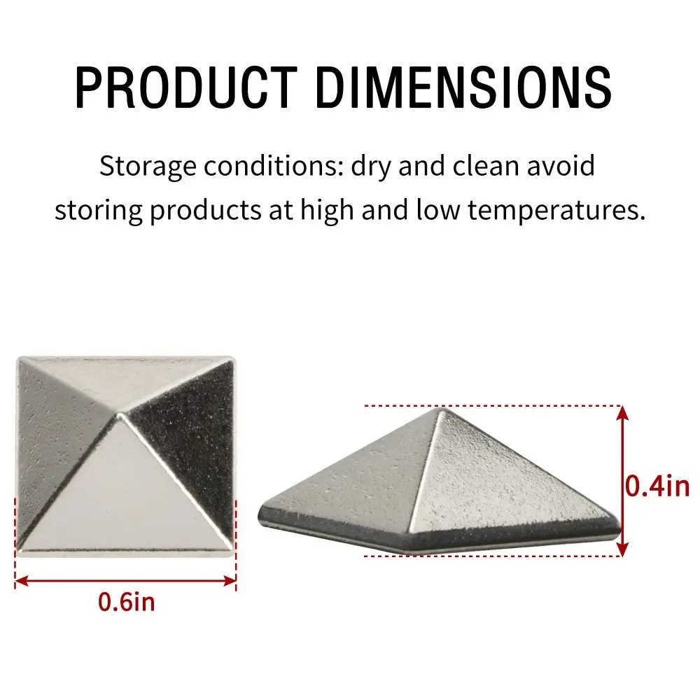 10 ชิ้นโลหะผสมสังกะสีสโนว์บอร์ด Stomp Pads แบบพกพาพีระมิด Studs สโนว์บอร์ด Grip Stomp Pad Anti - Slip ให้ Extra Grip