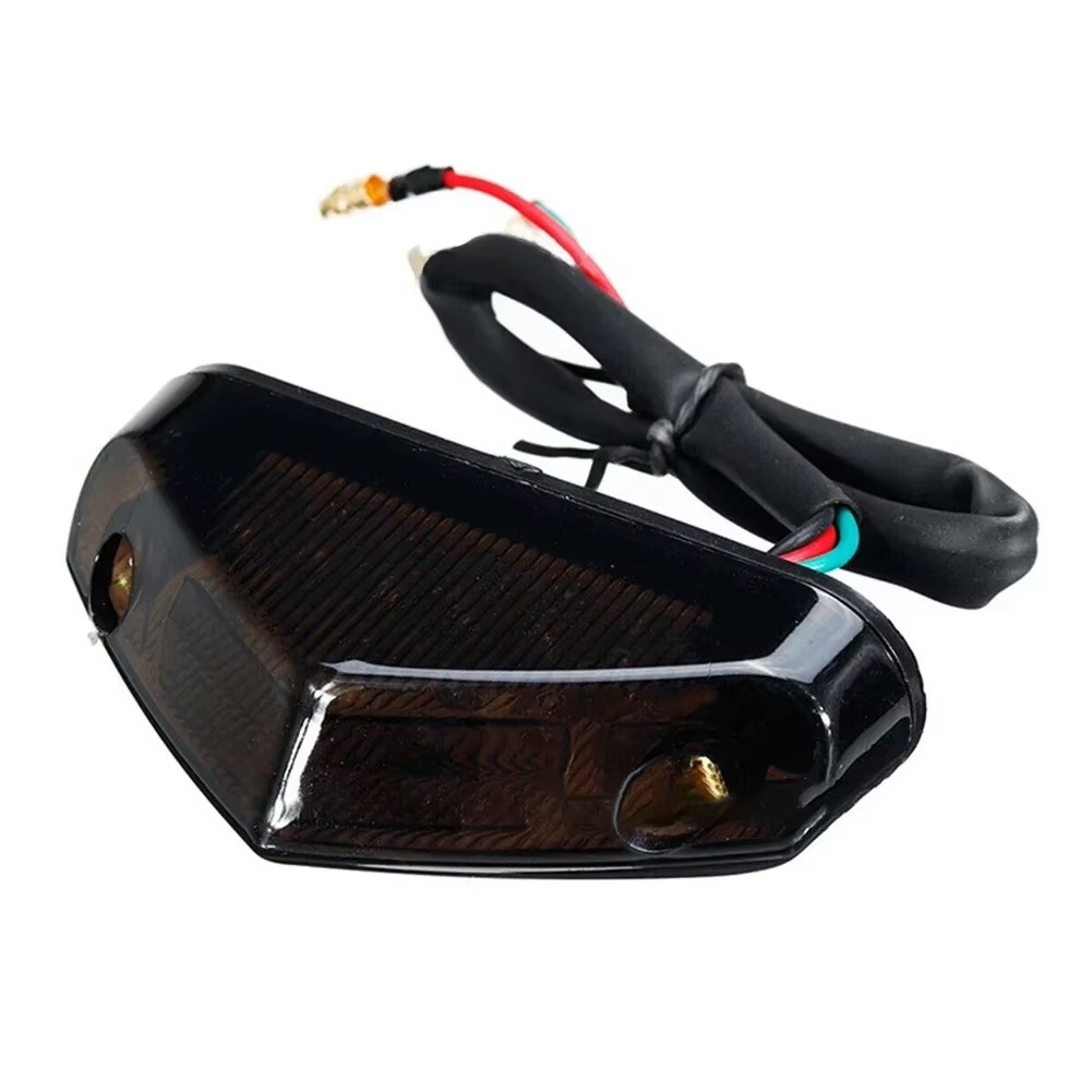 Universal 12v motocicleta cauda luz traseira lâmpada lanterna traseira do motor freio parar luzes de advertência luz da placa licença acessórios automóveis