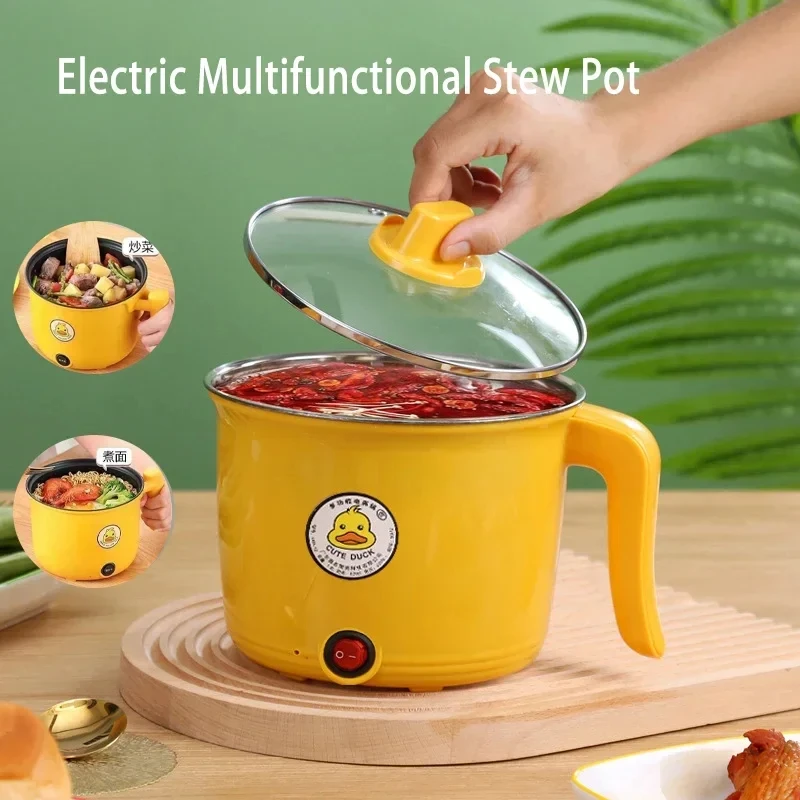 1,8 l Multifunktionsherd Hot Pot Multifunktionaler Studentenwohnheim Elektrische elektrische Kochnudeln Home Pot Edelstahl