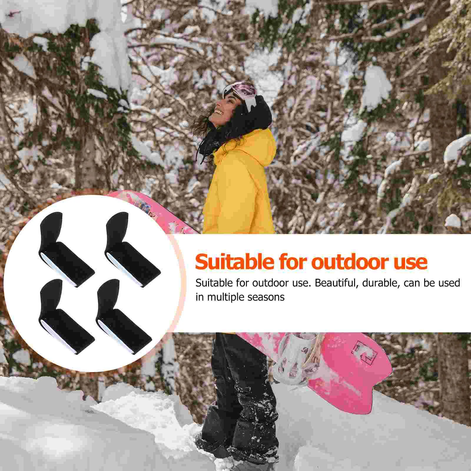 4 Pcs Ski Wraps Straps Snowboard Skis Belt Sled Accessory Binding Parts Child