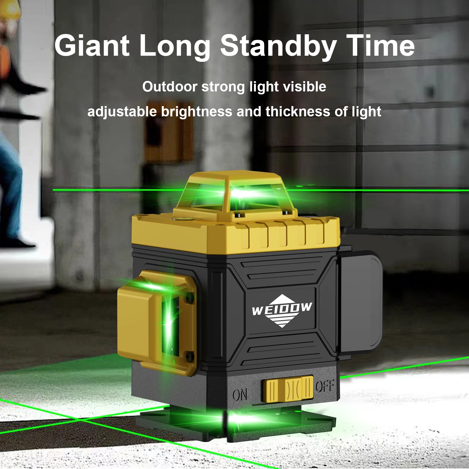 CHISHIB  4D 16 Lines Professional Laser level with 39.37 Inch (1M)Tripod  360°Self-leveling Laser Levels Green Beam Nivel Laser