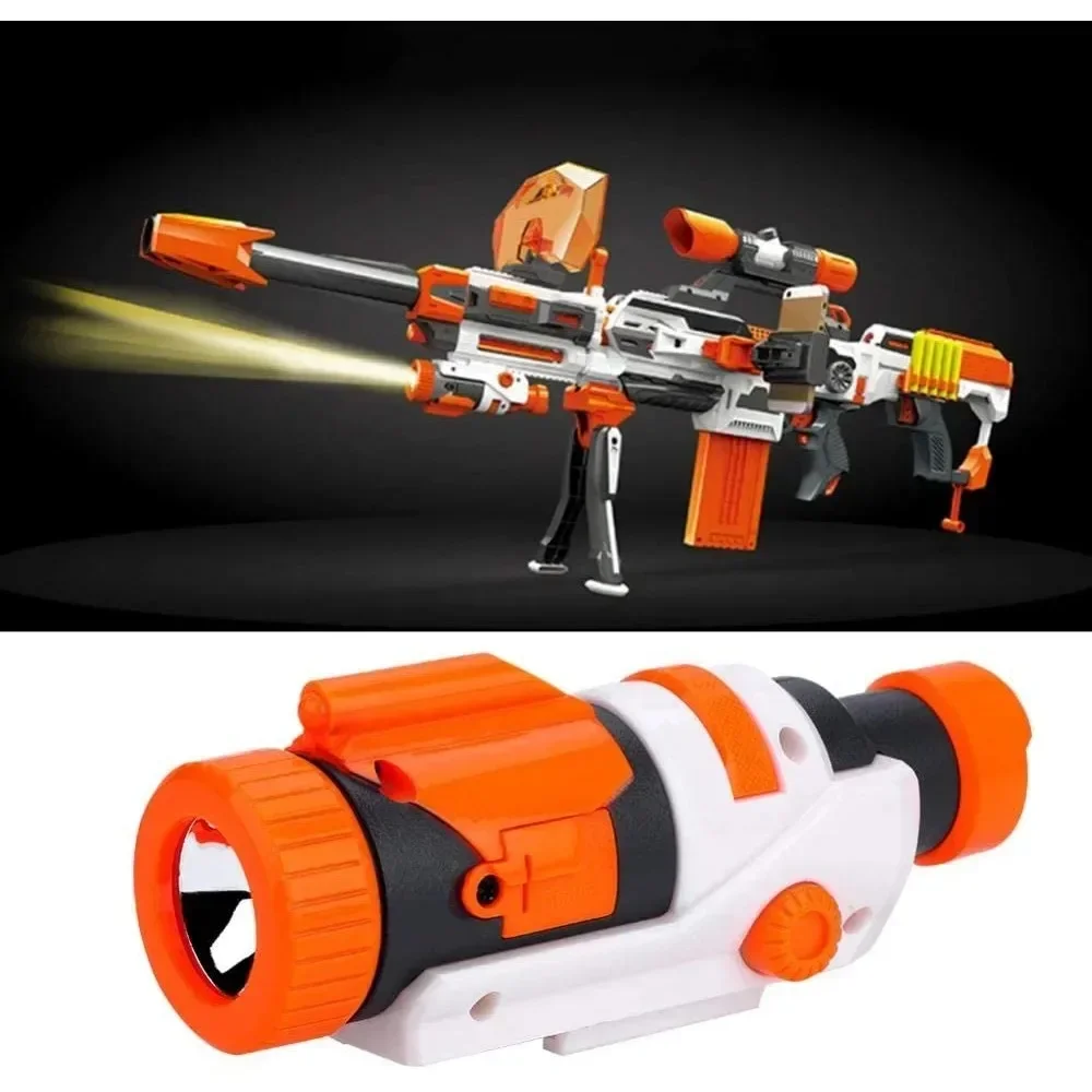 Universal ปืนของเล่นอุปกรณ์เสริมสําหรับ Nerf N-strike Elite Series Muffler หางสต็อกไฟฉายกระสุนของเล่นปืน Mosdified
