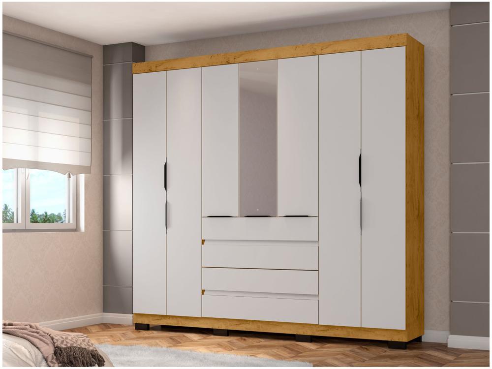 Guarda-roupa Casal com Espelho 7 Portas 4 Gavetas Araplac Lisboa EB24074