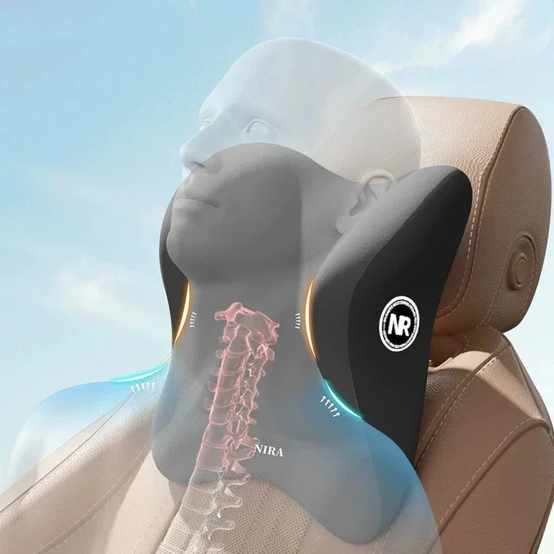 Reposacabezas Universal de espuma viscoelástica para coche, cojín Lumbar para espalda, almohada Lumbar cómoda para el cuello, accesorios generales para el coche