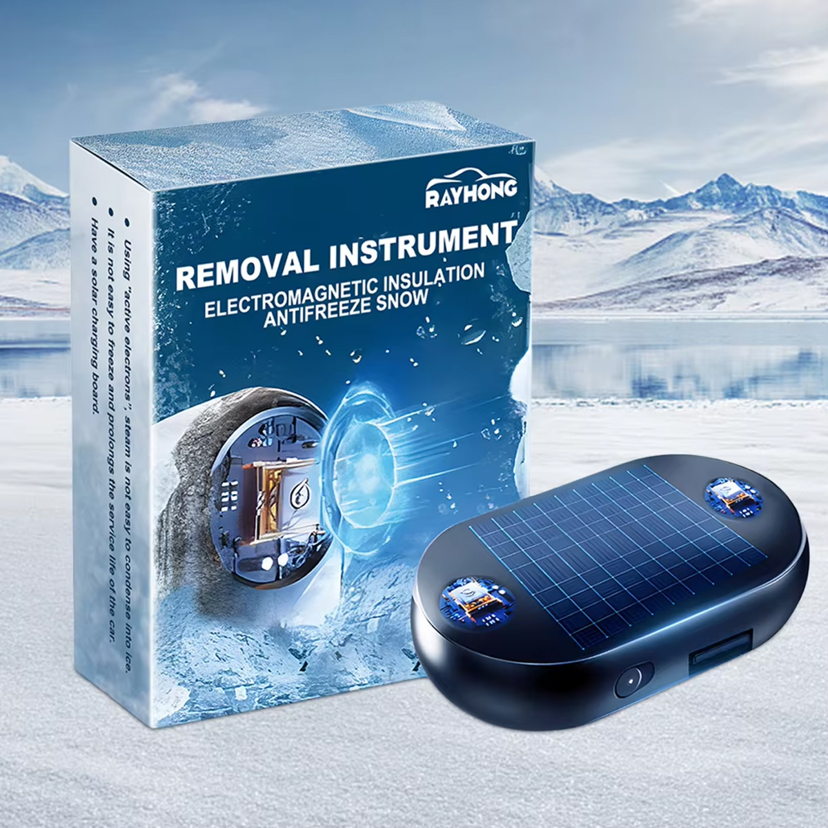 Auto Fenster Glas Anti-eis Schnee Entferner Solar/USB Frostschutz Schnee Entfernung Instrument 5-12V mikrowelle Molekulare Enteisung Instrument