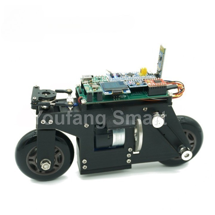 2WD RC Balance Bike Cubli Self-Balancing Flywheel 3D Printing APP Control DC Motor Motorcycle for STM32 Programmable Robot Car