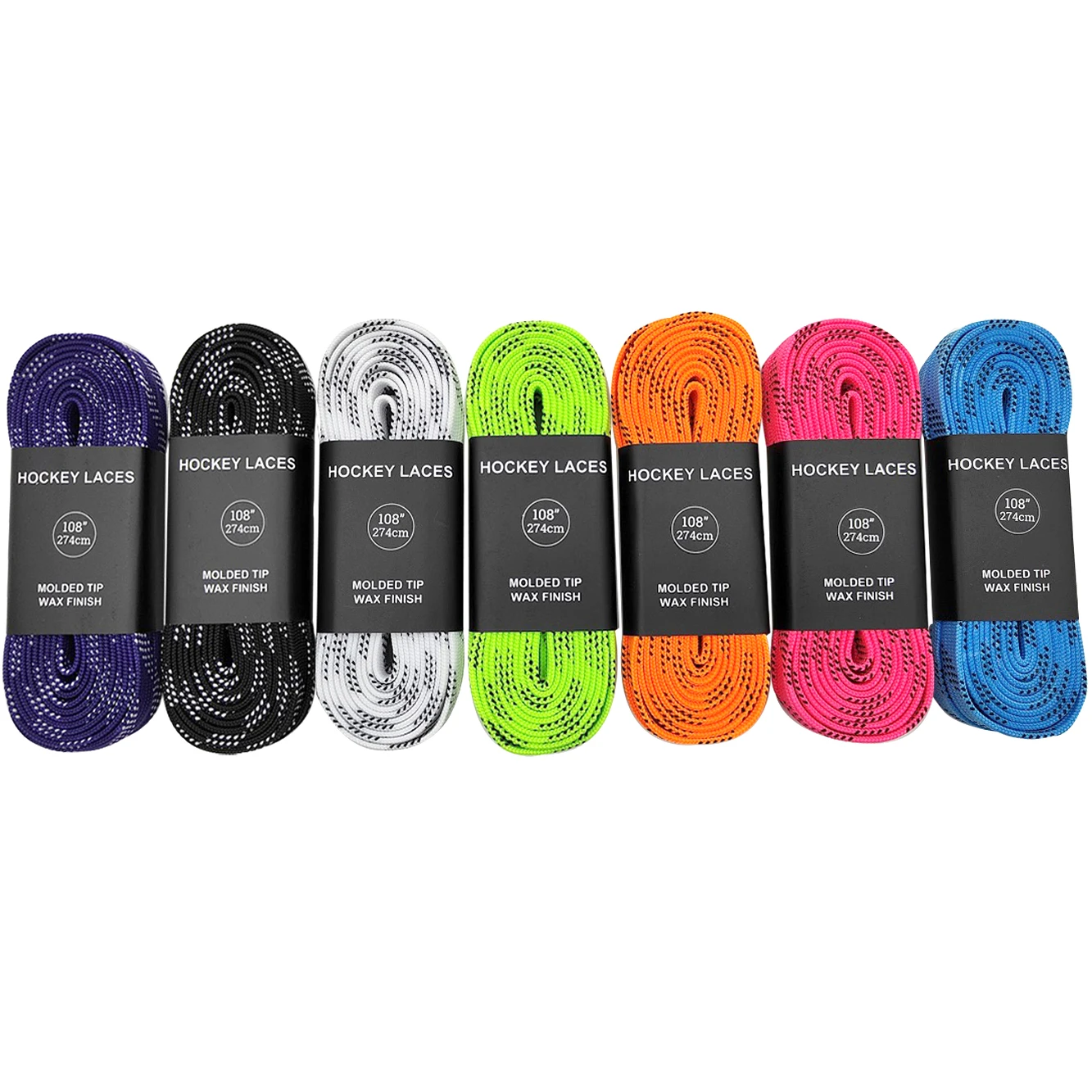 Waxed สเก็ต Laces 84-120in Dual Layer Braid ออกแบบชุดสําหรับฮ็อกกี้น้ําแข็งสเก็ตฮอกกี้รองเท้าลูกไม้ฮอกกี้อุปกรณ์เสริม