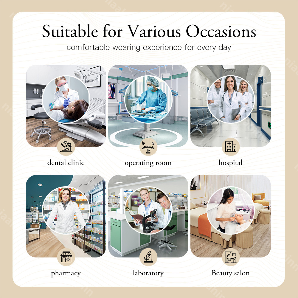 Niaahins-女性のためのサージカルユニフォーム、低木セット、医療看護ワークウェア、歯科医院、医師の低木トップスとパンツ、スパワークユニフォーム、スーツ