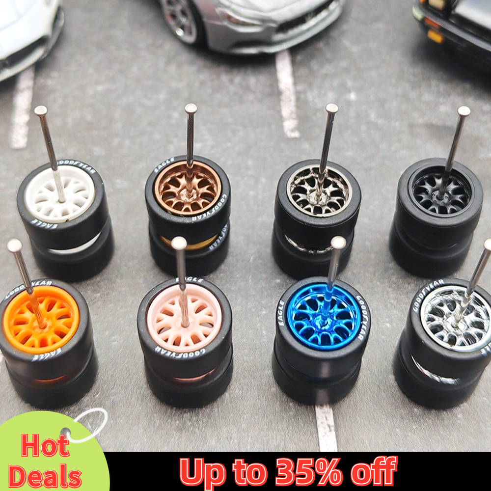 1 комплект, 1/64 колес с резиновыми шинами