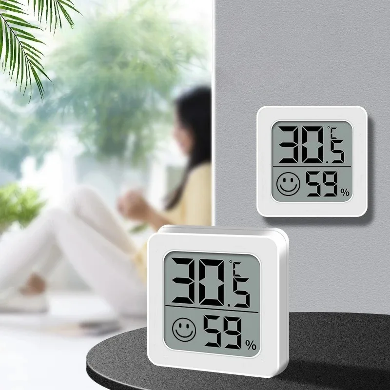 Mini Digital Thermometer Hygrometer LCD Display Indoor Outdoor Temperature Humidity Monitor Gauge Meter for Home Room Office