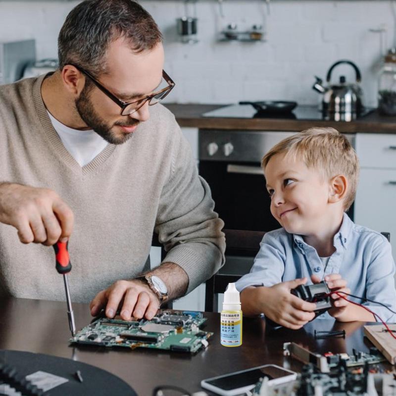 Metal Líquido Fluxo de Solda, No Clean, Alumínio e Eletrônica, 18650 Bateria Solda Fluido, Sem Limpeza de Água, 0.33oz