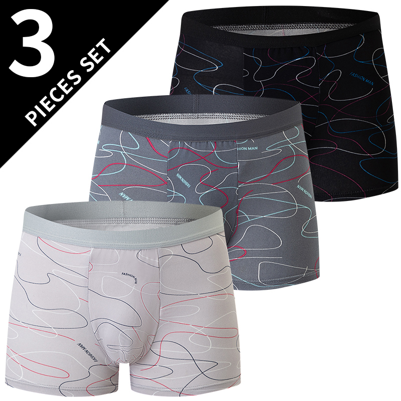 3 szt. Bokserki męskie bielizna sportowa kalesony spodenki 2XL 3XL 4XL prosta linia oddychająca moda Fitness sportowy