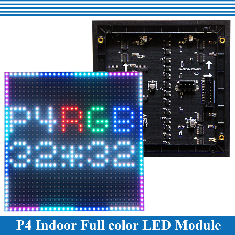 P4 LED screen panel modul 128*128mm 32*32 pixel 1/16 Scan Indoor 3in1 SMD Rgb farbe P4 LED display panel modul
