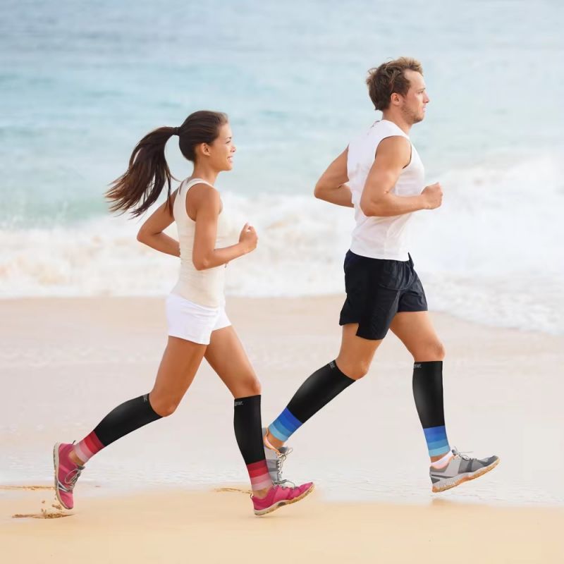 1 paire de manchons de Compression pour mollets, chaussettes de Compression pour jambes de course, attelle de tibia pour hommes et femmes, 20-30 mmHg