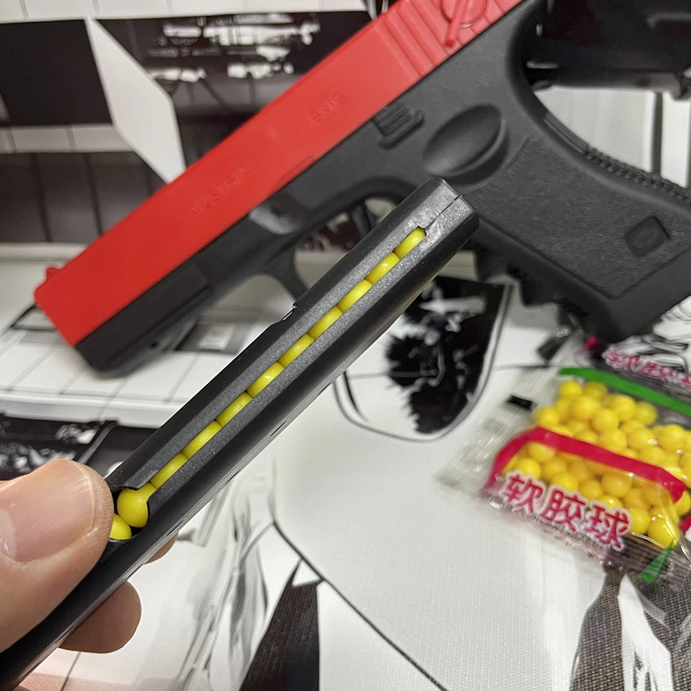 Soft Bullet Airsoft Pistol คู่มือ G17 ปืนของเล่น Lower นิตยสารเลเซอร์กีฬากลางแจ้ง CS เกมอาวุธสําหรับเด็กผู้ใหญ่ของขวัญ