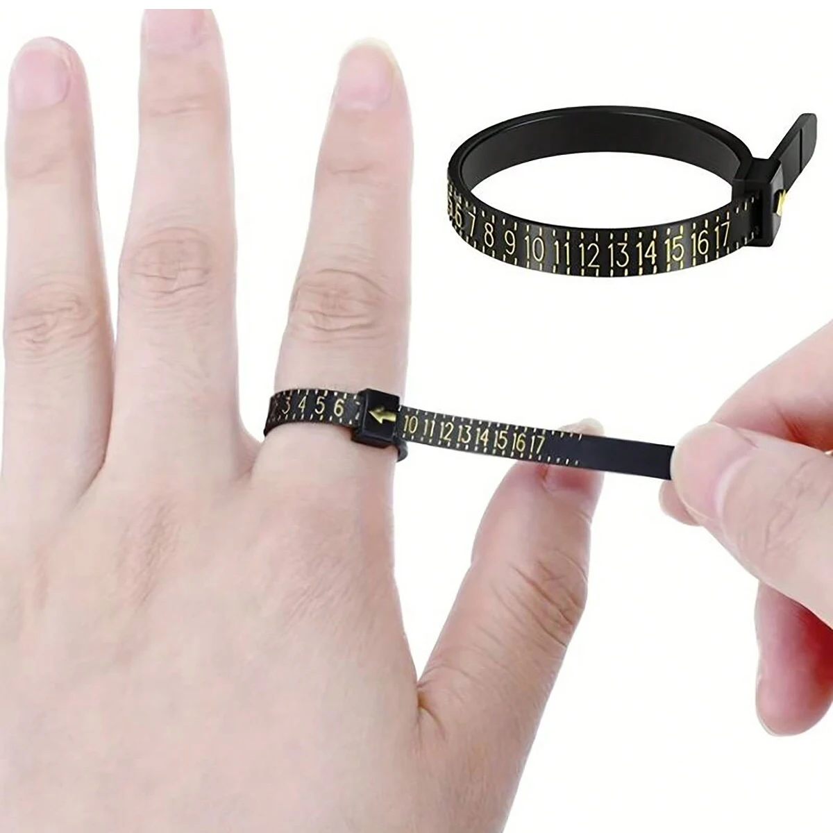 Strumento di misurazione delle dimensioni dell'anello 1pc strumento di misurazione delle dimensioni dell'anello maschio e femmina, strumento di misurazione dell'anello