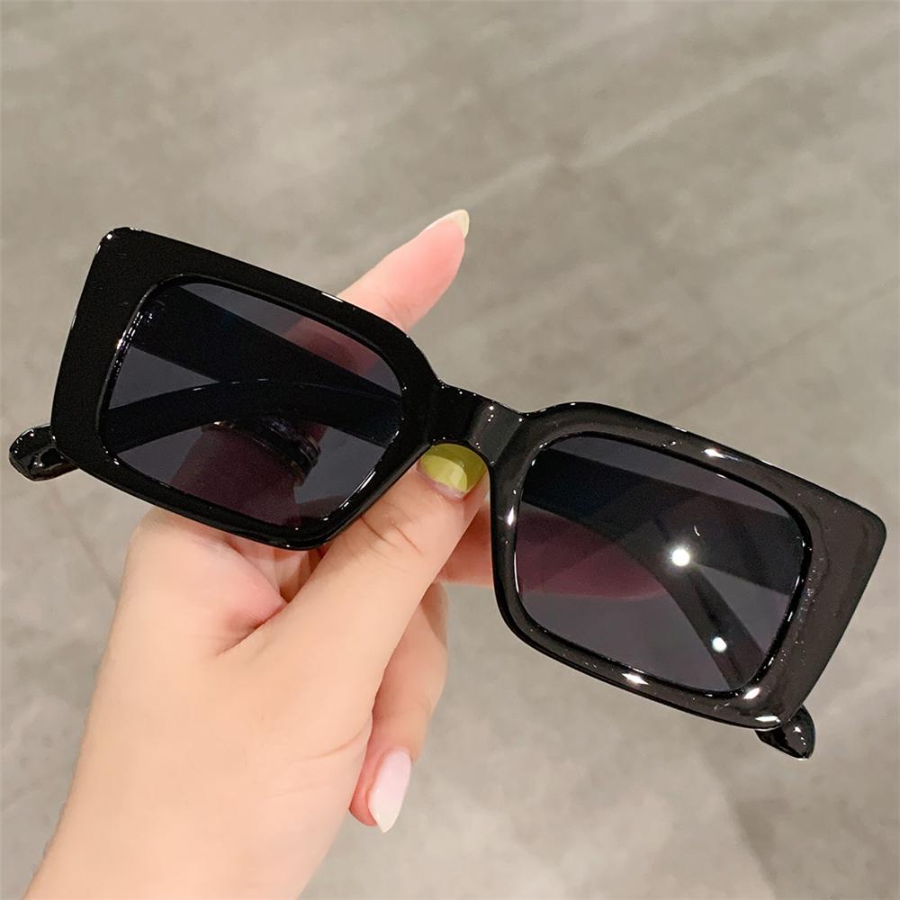 Rectangle Leopard Sun Glasses UV400 Shades Eyewear Small Frame Square Sunglasses Beach/Travel Vintage Gradient Sunglasses