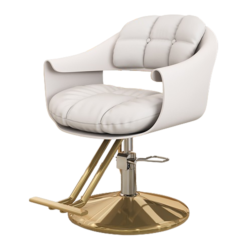 高級トレンディな理髪椅子ホワイトプレミアムファッショナブルな回転美容師椅子スタイリッシュで快適な Kapperstoel サロン家具